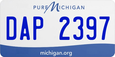 MI license plate DAP2397