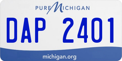 MI license plate DAP2401