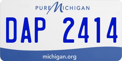 MI license plate DAP2414
