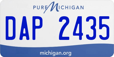 MI license plate DAP2435