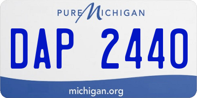 MI license plate DAP2440