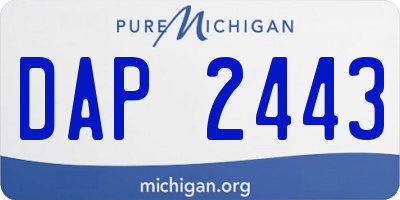 MI license plate DAP2443