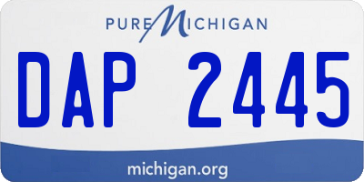 MI license plate DAP2445