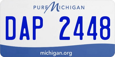 MI license plate DAP2448