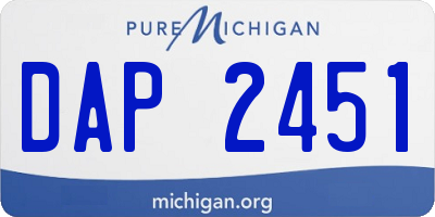 MI license plate DAP2451