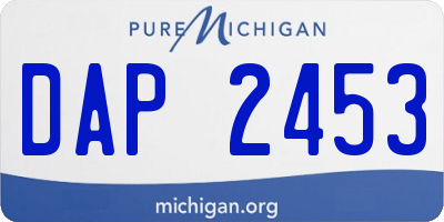 MI license plate DAP2453