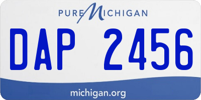 MI license plate DAP2456