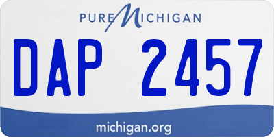 MI license plate DAP2457