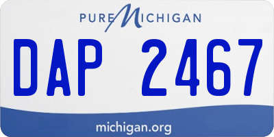 MI license plate DAP2467