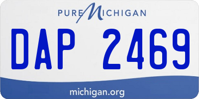 MI license plate DAP2469