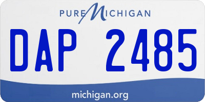 MI license plate DAP2485
