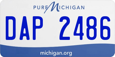 MI license plate DAP2486