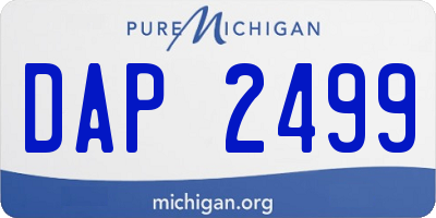 MI license plate DAP2499