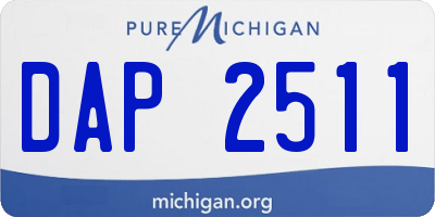 MI license plate DAP2511