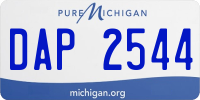 MI license plate DAP2544