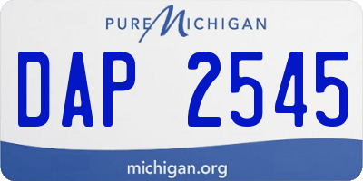 MI license plate DAP2545