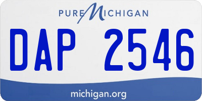 MI license plate DAP2546