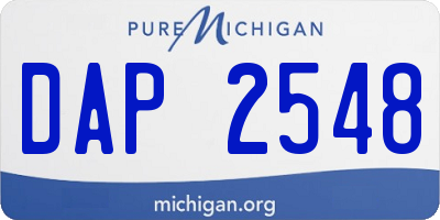 MI license plate DAP2548