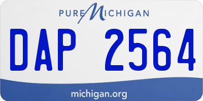 MI license plate DAP2564