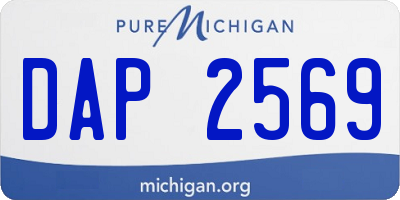 MI license plate DAP2569