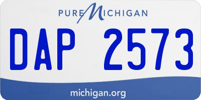 MI license plate DAP2573