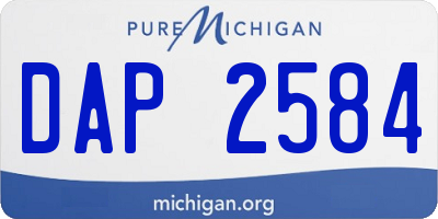MI license plate DAP2584