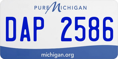 MI license plate DAP2586