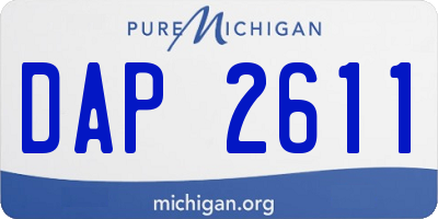 MI license plate DAP2611