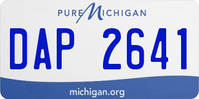 MI license plate DAP2641