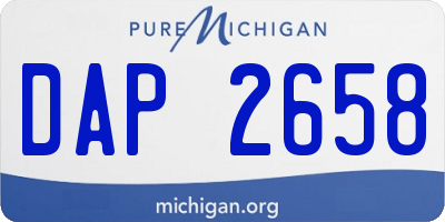 MI license plate DAP2658
