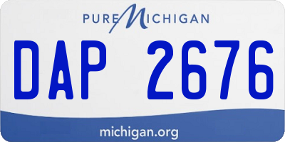 MI license plate DAP2676