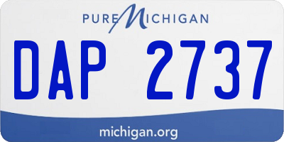 MI license plate DAP2737