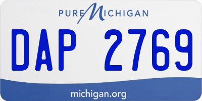 MI license plate DAP2769