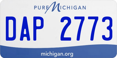 MI license plate DAP2773