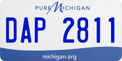 MI license plate DAP2811