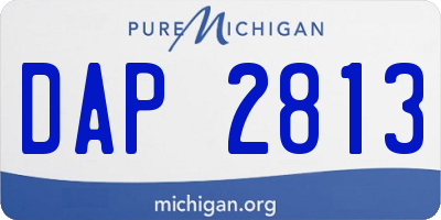 MI license plate DAP2813