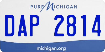 MI license plate DAP2814
