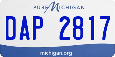 MI license plate DAP2817