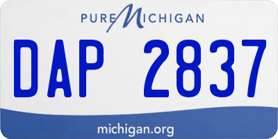 MI license plate DAP2837