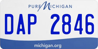 MI license plate DAP2846