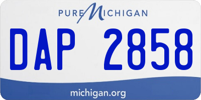 MI license plate DAP2858