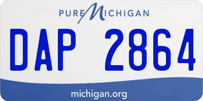 MI license plate DAP2864