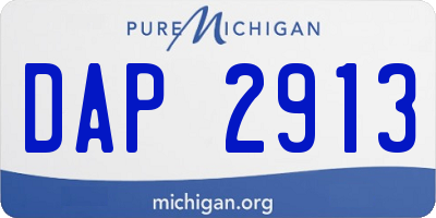 MI license plate DAP2913