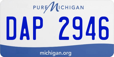 MI license plate DAP2946