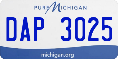 MI license plate DAP3025