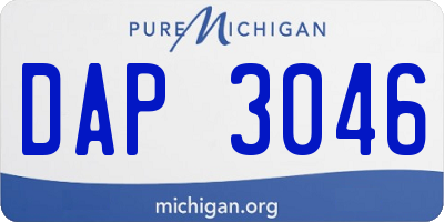 MI license plate DAP3046