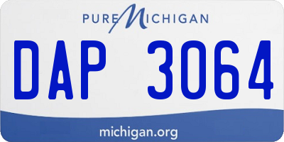 MI license plate DAP3064