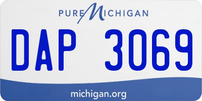MI license plate DAP3069