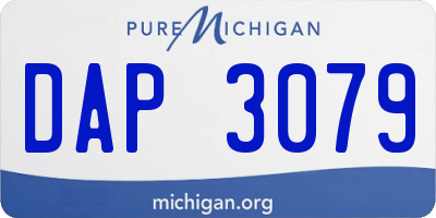 MI license plate DAP3079