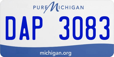 MI license plate DAP3083